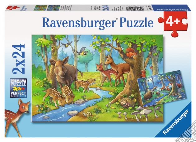 Ravensburger 09117 - Puzzle 2x24 Pz - Gli Animali Della Foresta puzzle di Ravensburger
