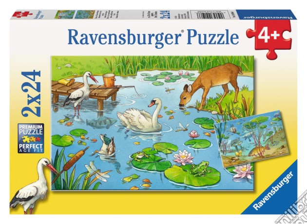 Puzzle 2x24 Pz - Animali Dello Stagno puzzle di Ravensburger