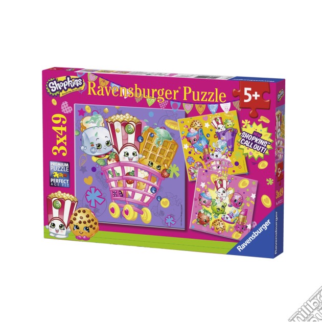 Ravensburger 09222 - Puzzle 3x49 Pz - Shopkins puzzle