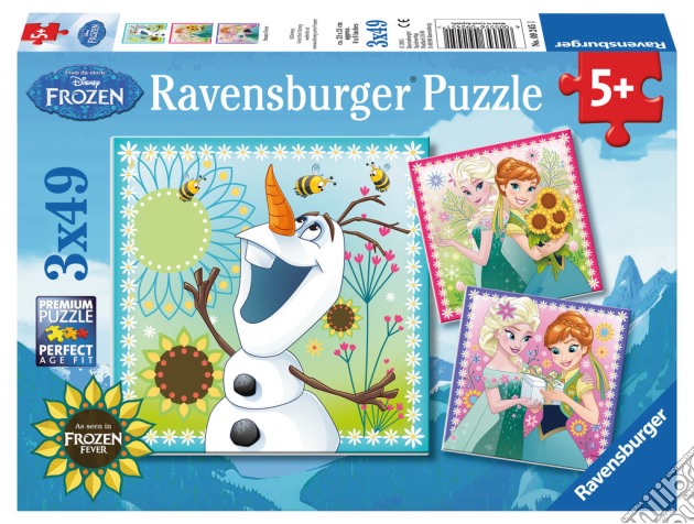 Ravensburger 09245 - Puzzle 3x49 Pz - Frozen Fever puzzle di Ravensburger