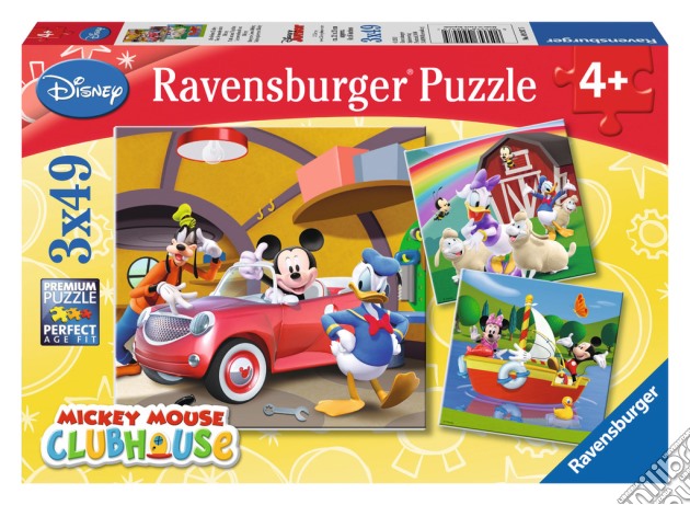 Ravensburger 09247 - Puzzle 3x49 Pz - La Casa Di Topolino puzzle di RAVENSBURGER