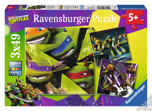 Ravensburger 09328 - Puzzle 3x49 Pz - Teenage Mutant Ninja Turtles puzzle di RAVENSBURGER