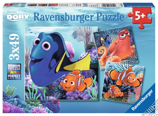 Ravensburger 09345 - Puzzle 3x49 Pz - Alla Ricerca Di Dory puzzle di Ravensburger