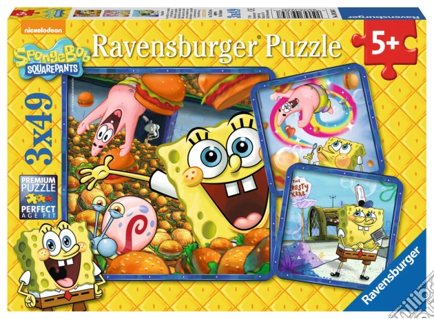 Ravensburger 09384 - Puzzle 3x49 Pz - Spongebob - Amici In Ammollo puzzle di Ravensburger