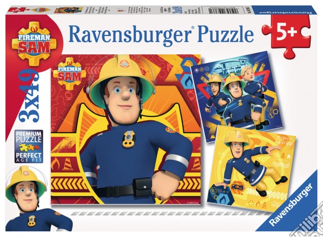 Ravensburger 09386 - Puzzle 3x49 Pz - Sam Il Pompiere puzzle di Ravensburger
