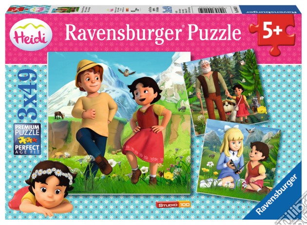 Ravensburger 09405 - Puzzle 3x49 Pz - Heidi puzzle