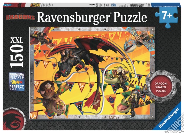 Ravensburger 10020 - Puzzle XXL 150 Pz - Dragons - Sagomato puzzle di Ravensburger