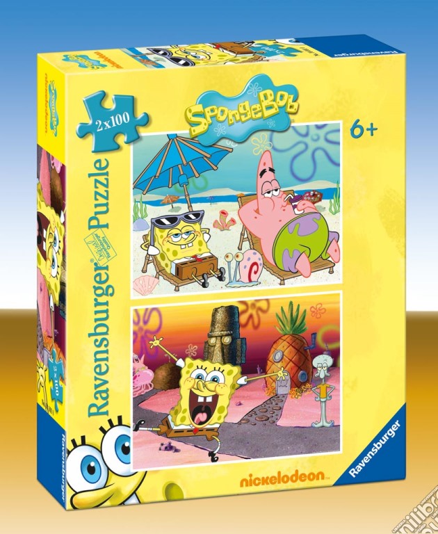 Assortimento puzzle bambini 2x100 spb spongebob (6+ anni) puzzle di RAVENSBURGER