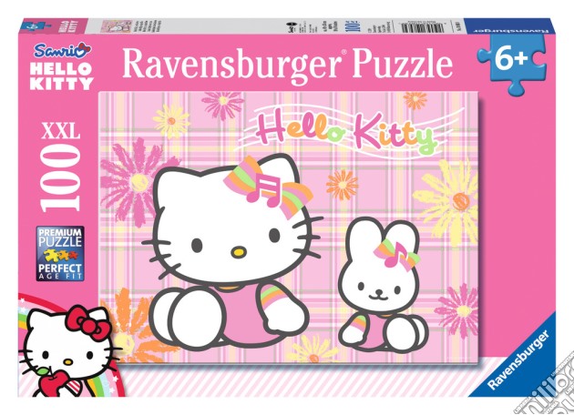 Puzzle super 100 pz - hky hello kitty e il coniglietto puzzle di RAVENSBURGER