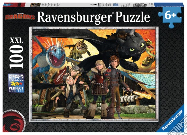 Ravensburger 10918 - Puzzle XXL 100 Pz - Dragons - Gli Amici Dei Draghi puzzle di Ravensburger