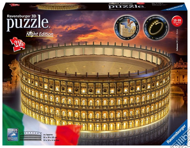 Ravensburger - 11148 0 - 3D Puzzle Serie Maxi - Colosseo Night Edition puzzle di Ravensburger