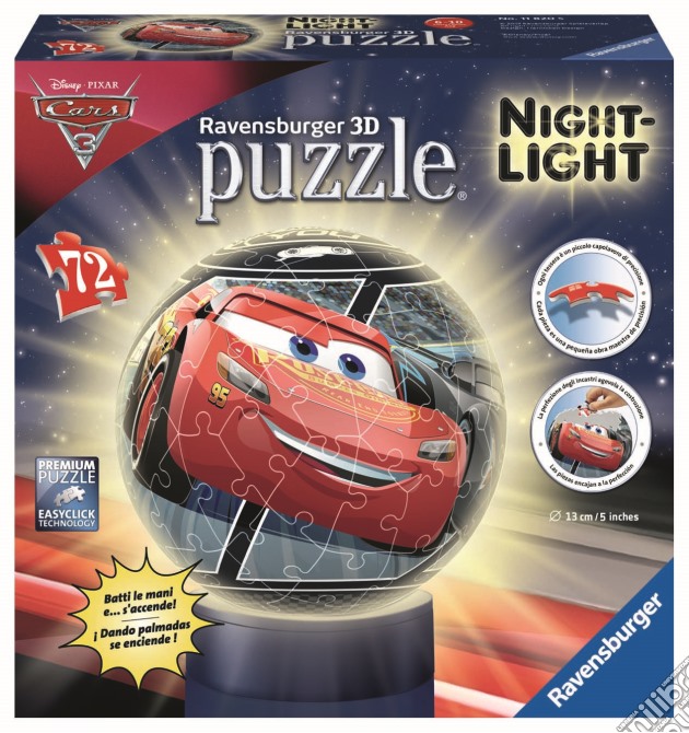 Ravensburger 11820 - Puzzleball Lampada Notturna 108 Pz - Cars 3 puzzle di Ravensburger