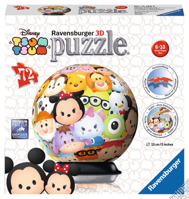 Ravensburger 12186 - Puzzleball 72 Pz - Tsum Tsum puzzle di Ravensburger