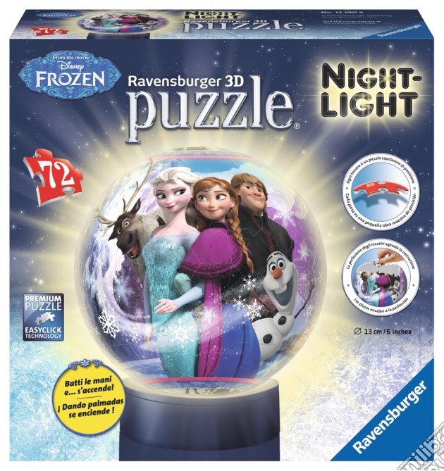 Ravensburger 12190 - Puzzleball Lampada Notturna 108 Pz - Frozen puzzle di Ravensburger