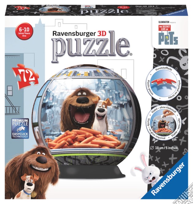 Ravensburger 12192 - Puzzleball 72 - Secret Life Of Pets puzzle di Ravensburger