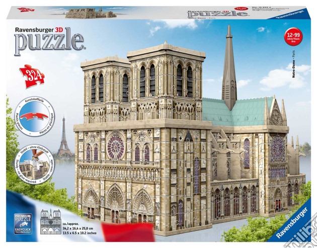 Ravensburger: 12523 - 3D Puzzle Serie Maxi - Notre Dame puzzle di Ravensburger