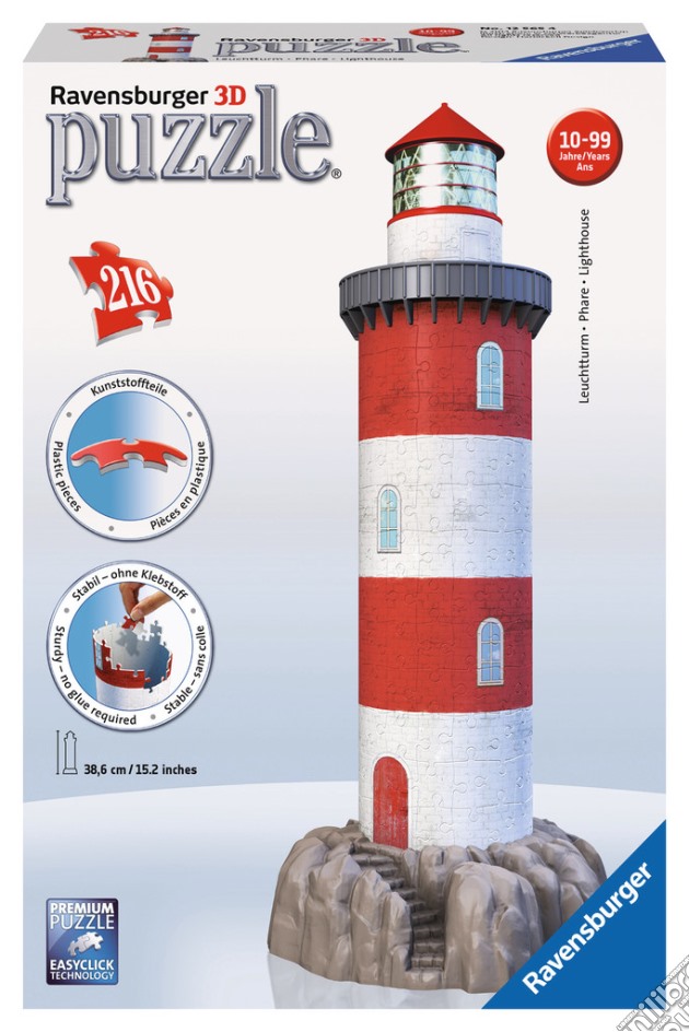 Ravensburger 12565 - Puzzle 3D - Faro Sulla Roccia puzzle di Ravensburger