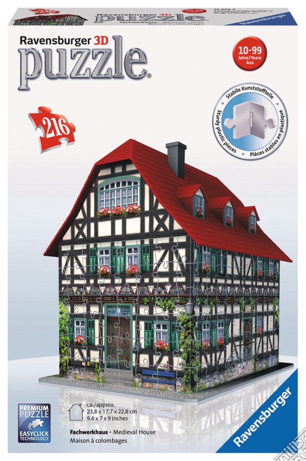 Ravensburger 12572 - Puzzle 3D - Casa Medioevale puzzle di Ravensburger