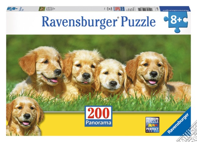Puzzle super 200 pz - un simpatico quartetto panorama puzzle di RAVENSBURGER