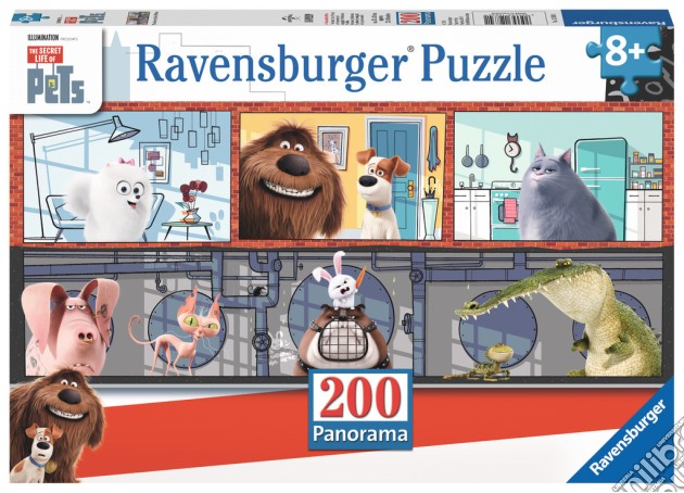 Ravensburger 12834 - Puzzle XXL 200 Pz - Secret Life Of Pets - Panorama puzzle di Ravensburger