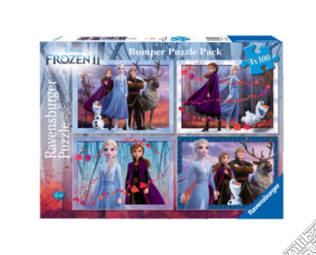 Ravensburger 12885 3 - Bumper Puzzle Pack 4X100 Pz - Frozen 2 puzzle