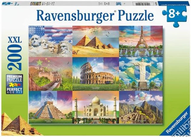 Ravensburger: Puzzle Xxl 200 Pz - Monumenti Del mondo gioco