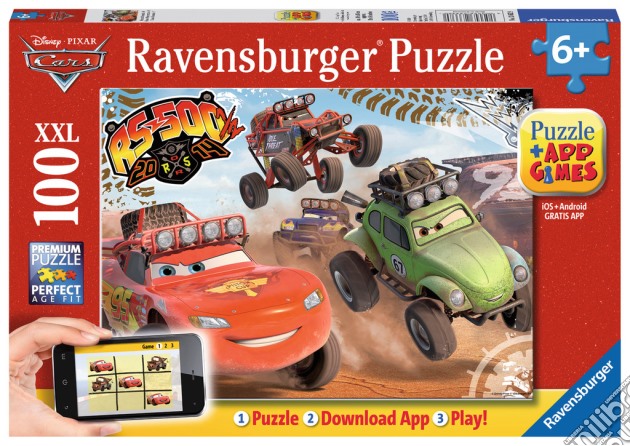 Puzzle XXL 100 Pz + App Games - Cars puzzle