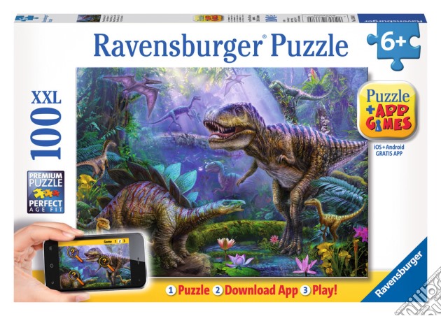 Puzzle XXL 100 Pz + App Games - Dinosauri puzzle