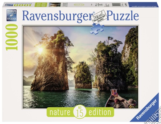 Ravensburger 13968 - Puzzle 1000 Pz - Rocce Di Cheow Lan, Thailandia puzzle di Ravensburger