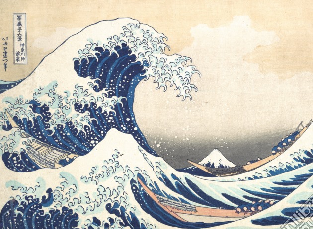 Puzzle 300 pz - hokusai: la grande onda puzzle di RAVENSBURGER
