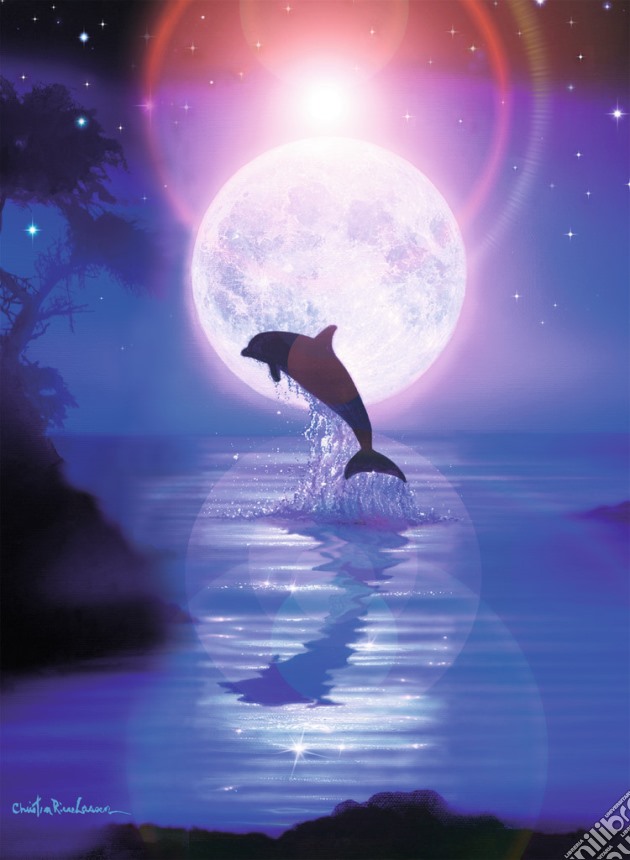 Lassen: delfino e luna piena puzzle di RAVENSBURGER
