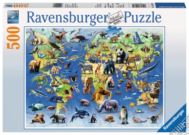 Puzzle 500 Pz - Animali Del Mondo puzzle di Ravensburger