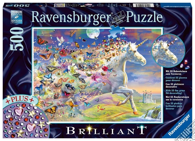 Ravensburger 15046 5 - Puzzle 500 Pz - Unicorno E Le Sue Farfalle puzzle