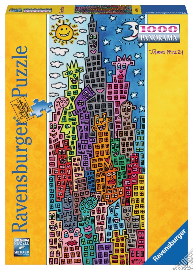 Ravensburger 15065 - Puzzle 1000 Pz - Panorama - James Rizzi - Fun Sun On The Right Night puzzle di Ravensburger