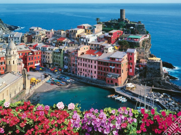 Ravensburger - Puzzle Vista delle Cinque Terre, 1500 Pezzi, Puzzle