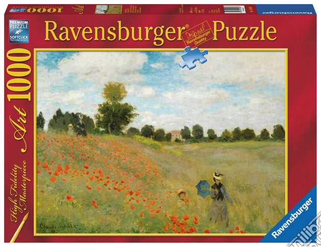 Puzzle 1000 Pz Arte - Monet - Papaveri puzzle di RAVENSBURGER