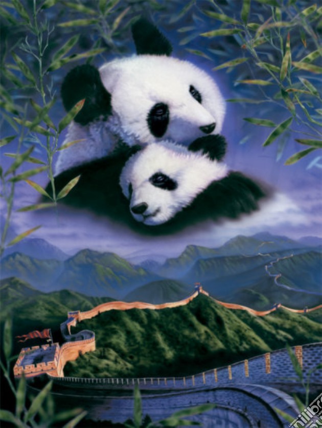 Panda con cucciolo puzzle