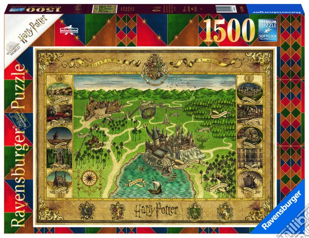 Ravensburger: 16599 - Puzzle 1500 Pz - Mappa Di Hogwarts puzzle