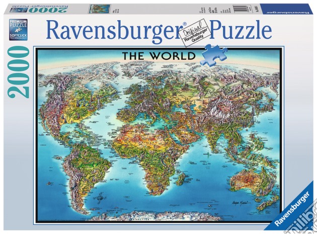 Ravensburger 16683 - Puzzle 2000 Pz - Mappamondo puzzle di Ravensburger