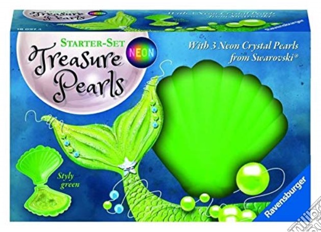 Ravensburger 18097 4 - Treasure Pearls - Neon Starter Set Verde gioco