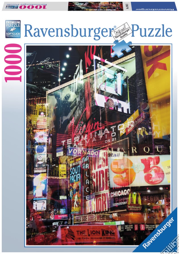 Puzzle 1000 pz - neon light, new york puzzle di RAVENSBURGER