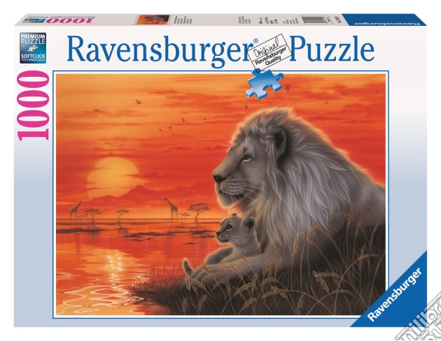 Puzzle 1000 pz - tramonto africano puzzle di RAVENSBURGER