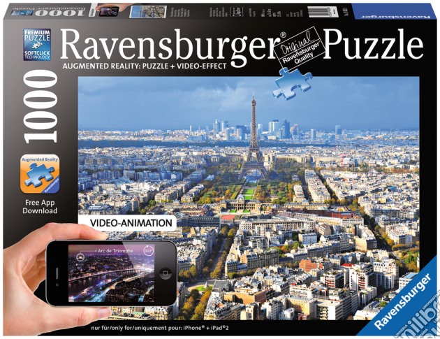 Puzzle 1000 pz - veduta aerea di parigi puzzle di RAVENSBURGER