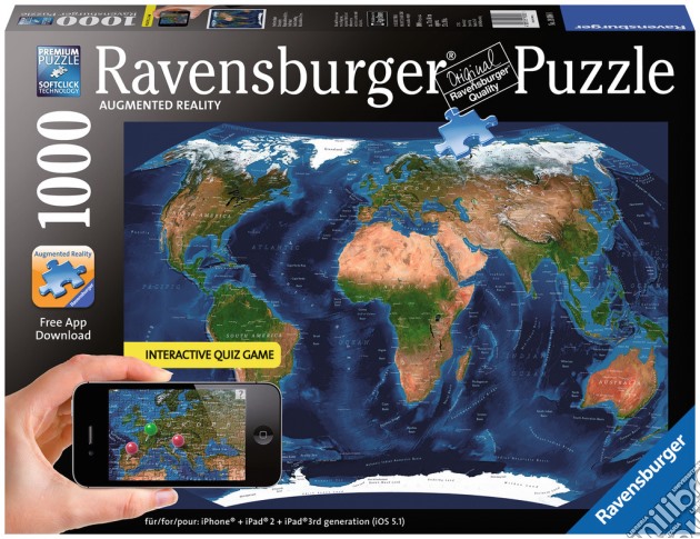 Puzzle 1000 pz - mappamondo puzzle di RAVENSBURGER