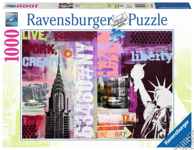 Ravensburger 19613 - Puzzle 1000 Pz - Foto E Paesaggi - Collage New York City puzzle di Ravensburger