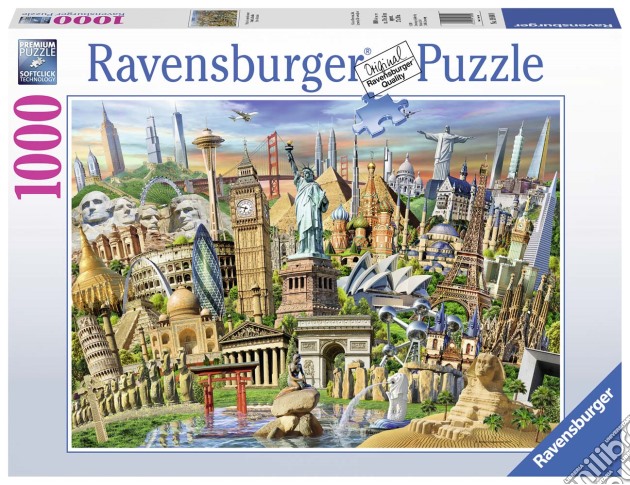 Ravensburger 19890 - Puzzle 1000 Pz - Fantasy - World Landmarks puzzle di Ravensburger