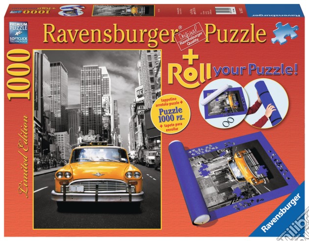 Ravensburger 19907 - Puzzle 1000 Pz + Tappetino Roll Your Puzzle - New York Taxi puzzle di Ravensburger