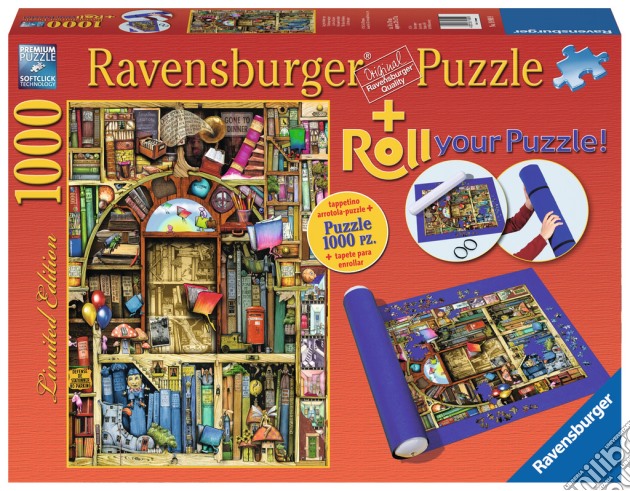 Ravensburger 19909 - Puzzle 1000 Pz + Tappetino Roll Your Puzzle - Libreria Bizzarra puzzle di Ravensburger