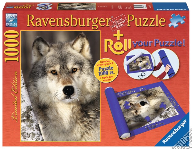 Ravensburger 19911 - Puzzle 1000 Pz + Tappetino Roll Your Puzzle - Lupo puzzle di Ravensburger