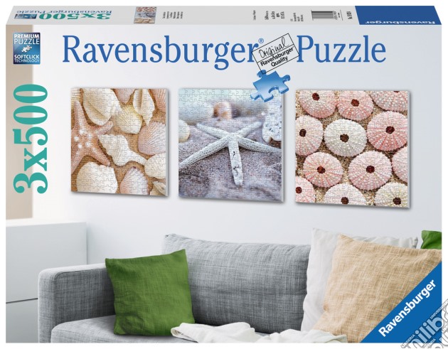 Ravensburger 19920 - Puzzle 3x500 Pz Quadrati - I Ricordi Del Mare puzzle di Ravensburger